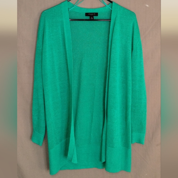 Ann Taylor Jackets & Blazers - BRIGHT GREEN RUANA FROM ANN TAYLOR PETITE ~ SIZE MP (MEDIUM PETITE)